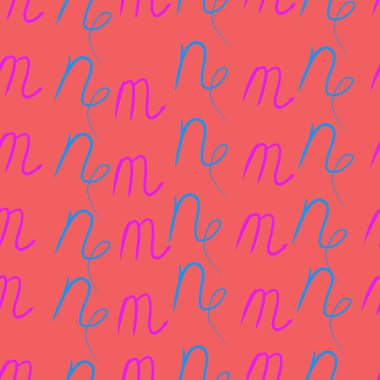 Akrep, oğlak burçlarının dikişsiz deseni. Vektör çizimi