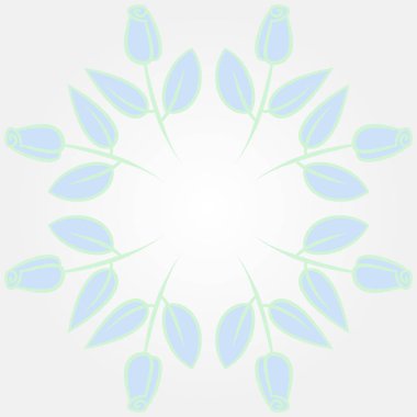 gül vektör illüstrasyon ile daire dikişsiz desen 