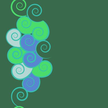 spiraller ve kopyalama alanı ile sorunsuz desen