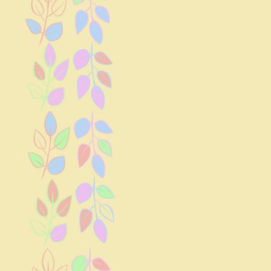 Yapraklarla soyut basit dalların kusursuz deseni