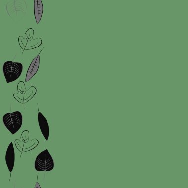 Dikey çiçek motifi, karalamalar, yapraklar, kopyalama alanı dikişsiz desen. Sonbahar teması