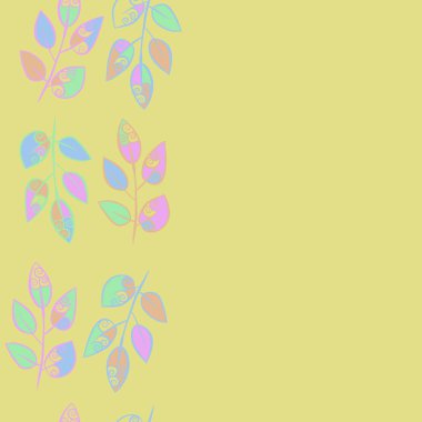 Soyut basit yaprakların kusursuz deseni