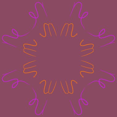 Soyut basit kaligrafi dikişsiz desen