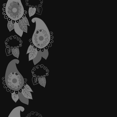 çiçek süs vektör illüstrasyon, Paisley, paisley desen