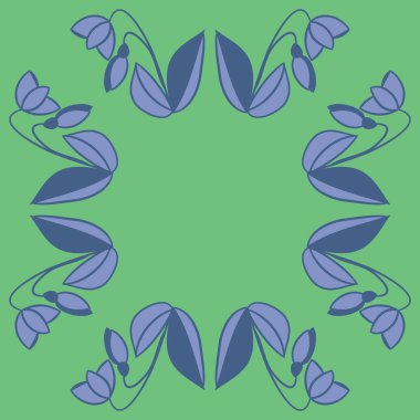 kopya alanı ile soyut basit çiçek deseni