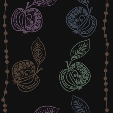 renkli arka plan üzerinde elma, kopya alanı