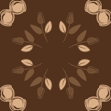 gül vektör illüstrasyon ile daire dikişsiz desen 