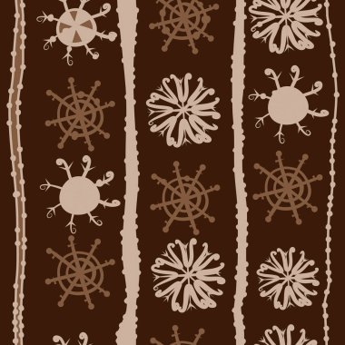 Soyut basit çiçek deseni dikişsiz desen