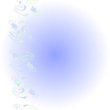 Dikey dikişsiz desen, karalamalar, dalları, yaprakları, stamens, kopya alanı, çiçek tema. Vektör çizimi