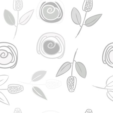 Soyut renkli çiçekler ve böcekler Dikişsiz desen