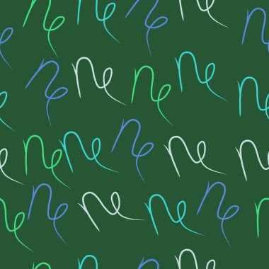 eğri çizgilerin basit soyut vektör illüstrasyonu, tam kare