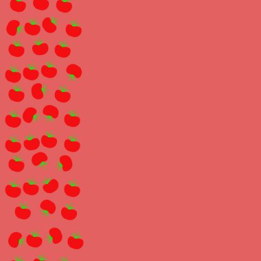 Soyut domates elemanları ile Arka plan, modern sebze desen tasarımı