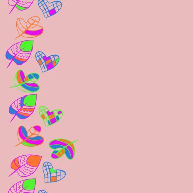 Soyut renkli yaprakları Dikişsiz deseni