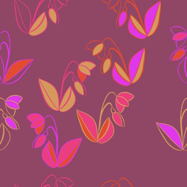 Soyut renkli çiçek seamless modeli