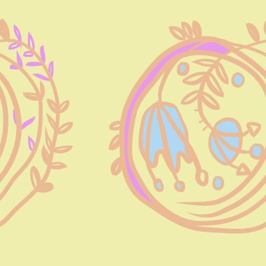 Kusursuz çiçek deseni. Vektör illüstrasyonu