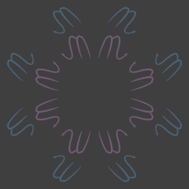 Soyut basit kaligrafi dikişsiz desen