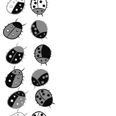 uğur böcekleri karikatür vektör illüstrasyon