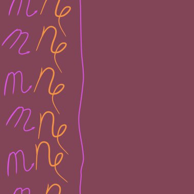 oklarla m ve n harflerinin soyut vektör illüstrasyonu, kopya alanı