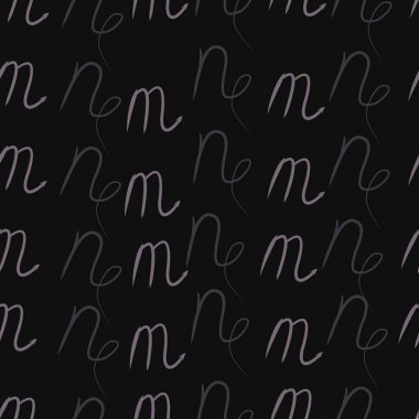 Akrep, oğlak burçlarının dikişsiz deseni. Vektör çizimi