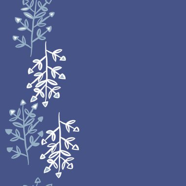 Yapraklarla soyut basit dalların kusursuz deseni