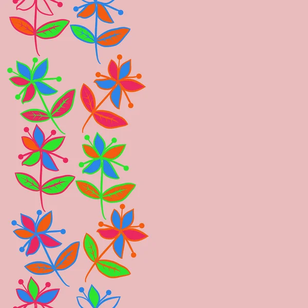 Bezešvé Abstraktní Květinové Vzory Listy — Stockový vektor