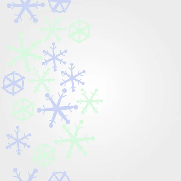 Patrón Sin Costuras Copos Nieve Simples Abstractos — Archivo Imágenes Vectoriales