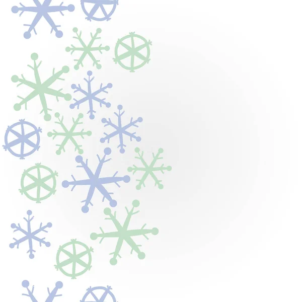 Patrón Sin Costuras Copos Nieve Simples Abstractos — Vector de stock