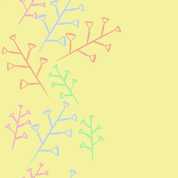 抽象的な単純な枝のシームレスなパターン — ストックベクタ