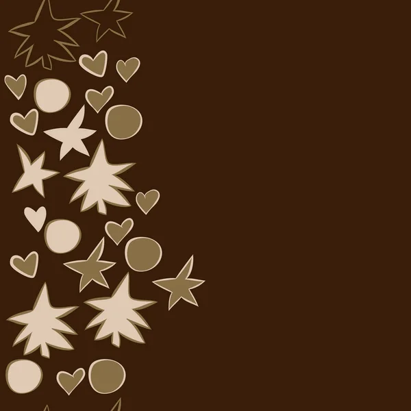 kopya alanı ile kalpler, yıldızlar ve noktalar ile kesintisiz desen  