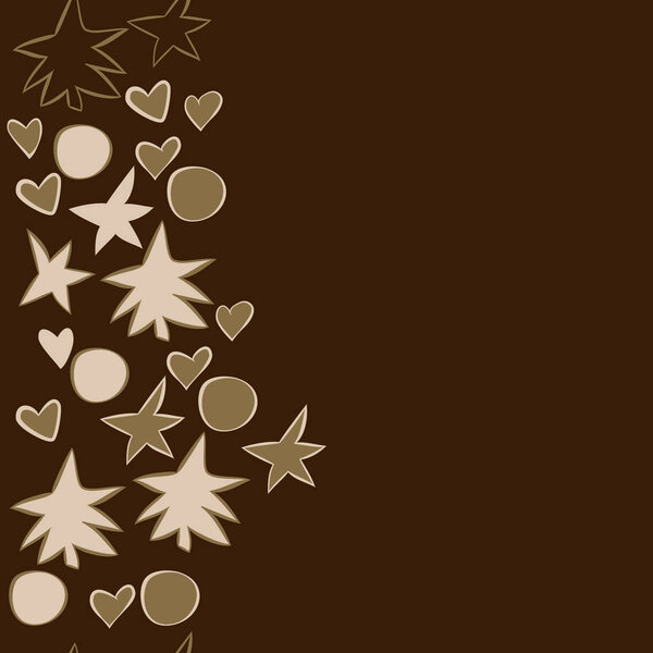 seamless pattern with hearts, stars and spots with copy space  