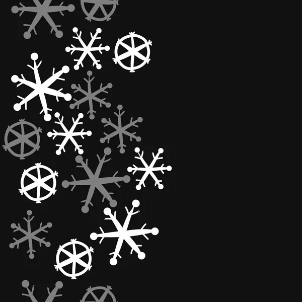Naadloos Patroon Van Abstracte Eenvoudige Sneeuwvlokken — Stockvector