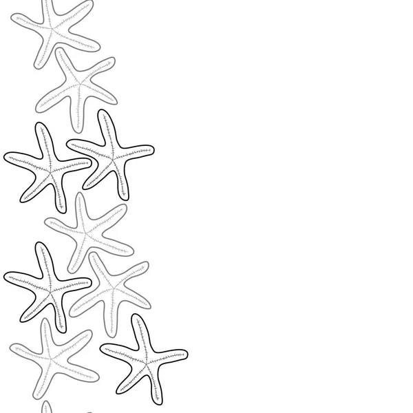 Patrón Inconsútil Peces Estrellas Simples Abstractos — Vector de stock