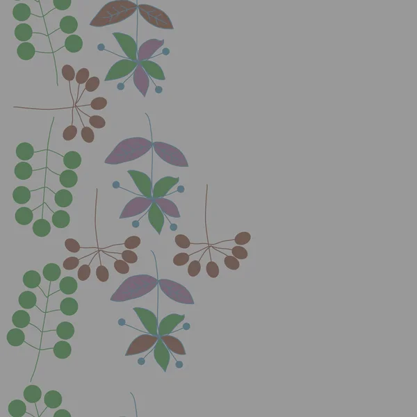 Motif Ethnique Sans Couture Avec Des Plantes Art Ligne — Image vectorielle