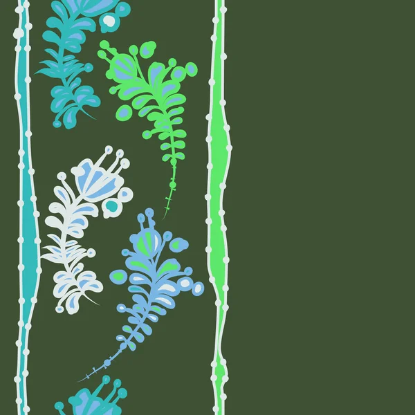 Nahtloses Muster Mit Einfachen Floralen Elementen — Stockvektor