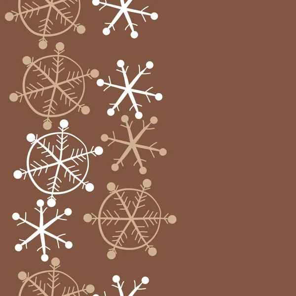 Flocons Neige Motif Sans Couture Thème Hiver Illustration Vectorielle — Image vectorielle