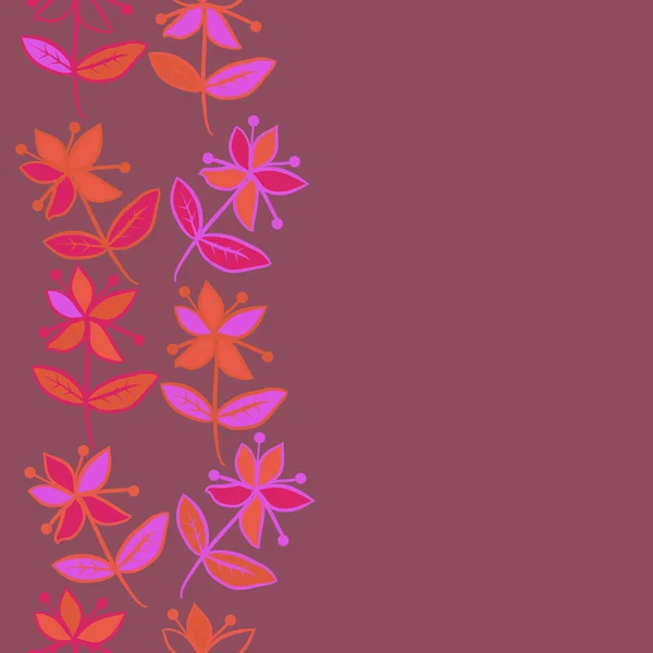 Patrón Floral Abstracto Sin Costuras Con Hojas — Vector de stock