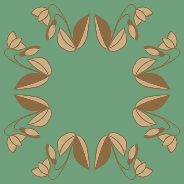 Abstracto Patrón Floral Simple Con Espacio Copia — Vector de stock