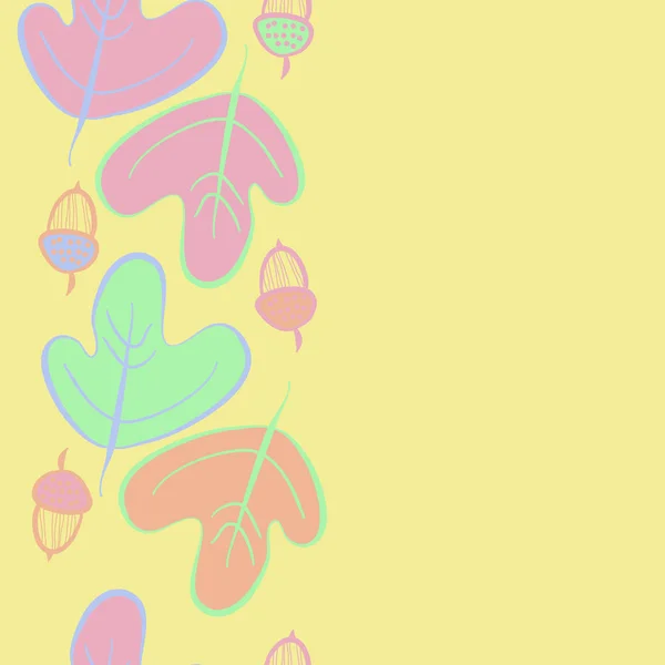 抽象的な単純な葉のシームレスなパターン ベクトルイラスト — ストックベクタ