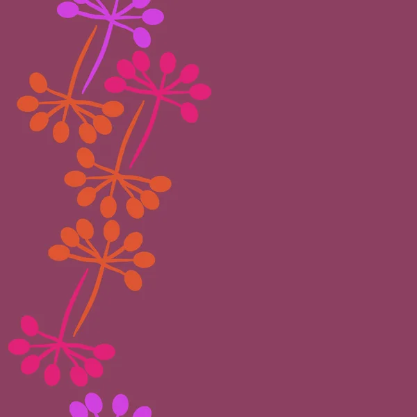 Patrón Sin Costuras Flores Simples Abstractas — Vector de stock