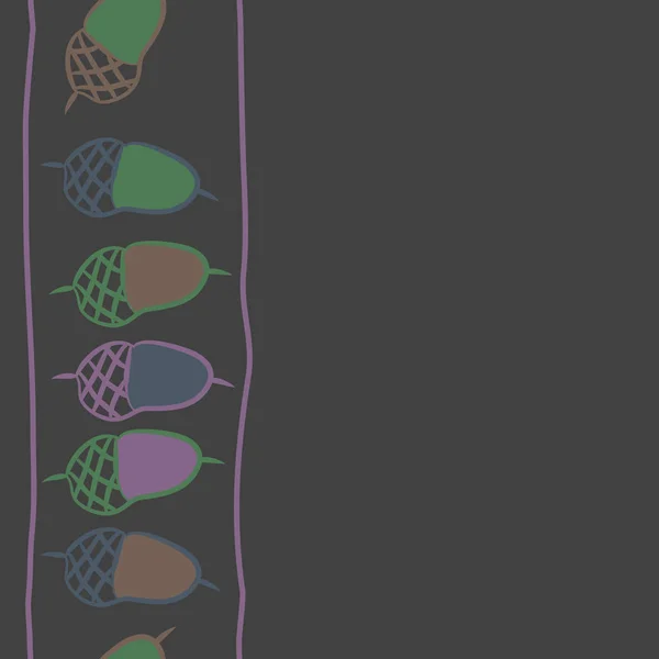 Безшовний Абстрактний Візерунок Барвистими Жолудями — стоковий вектор