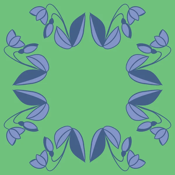 Motif Floral Abstrait Simple Avec Espace Copie — Image vectorielle