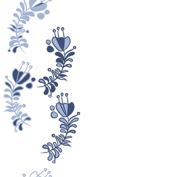Motif Sans Couture Fleurs Simples Abstraites — Image vectorielle