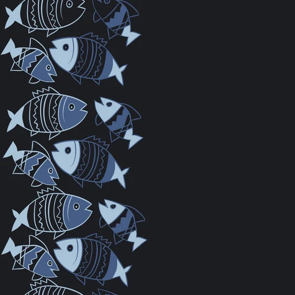 arka planda sevimli balıklar ile yaratıcı desen