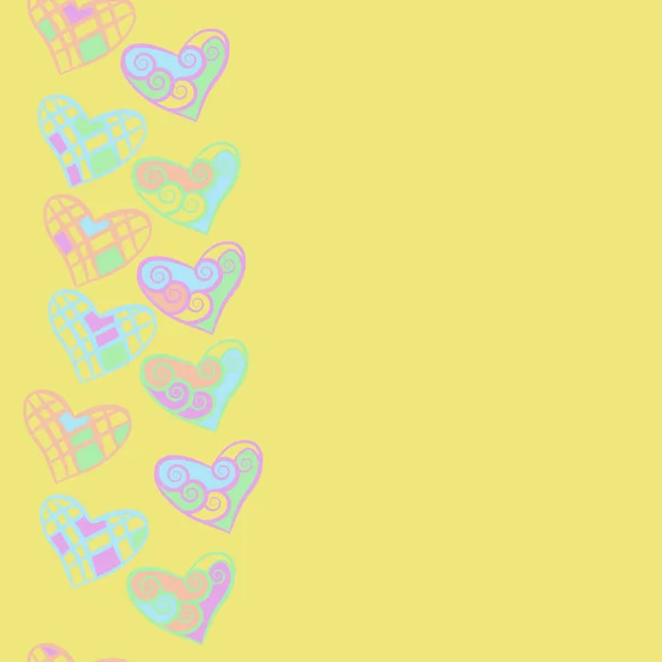 Фон Елементами Абстрактних Сердець Сучасний Візерунок Дизайн Валентина — стоковий вектор