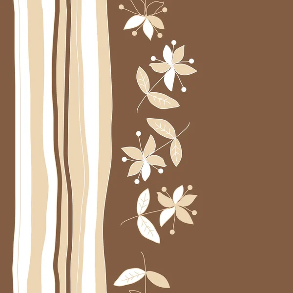 Patrón Floral Abstracto Sin Costuras Con Líneas — Vector de stock