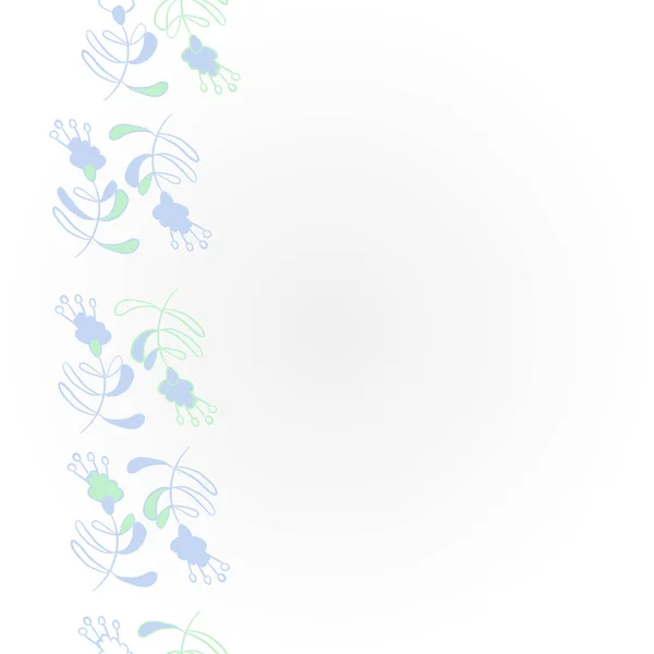 Вертикальный Бесшовный Узор Дупла Ветви Листья Тычинки Пространство Копирования Цветочная — стоковый вектор