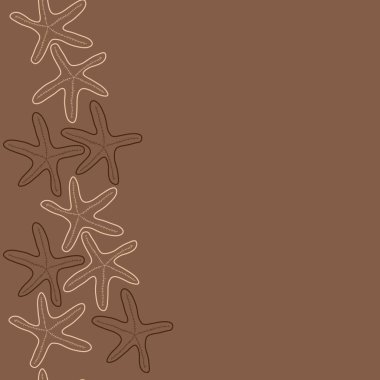 Soyut basit yıldız balıklarının dikişsiz deseni