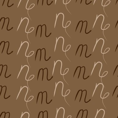 Akrep, oğlak burçlarının dikişsiz deseni. Vektör çizimi