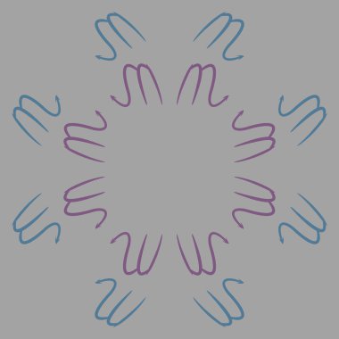 Soyut basit kaligrafi dikişsiz desen