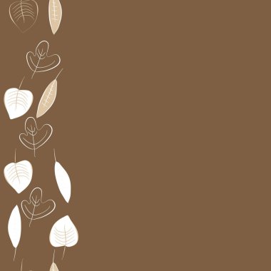 Dikey çiçek motifi, karalamalar, yapraklar, kopyalama alanı dikişsiz desen. Sonbahar teması